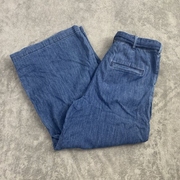 Pilcro and The Letterpress Jeans Women 2 Anthropologie Wide Leg Crop Belted Boho - Picture 1 of 14